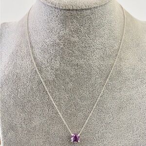 Tiffany & Co. Sparkler Pendant Necklace with Amethyst 16"